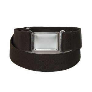 CTM Plus Size Elastic Belt with Magnetic No Show Flat Buckle